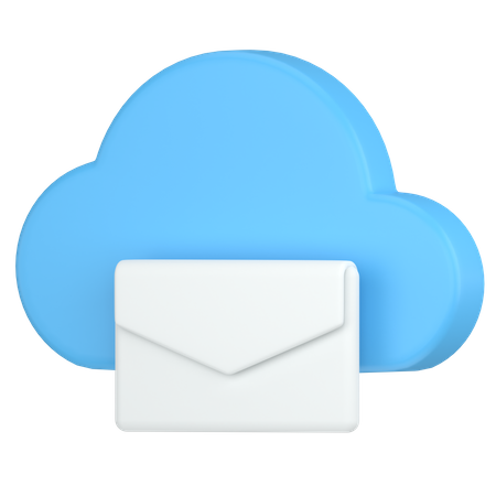 Courrier électronique dans le cloud  3D Icon