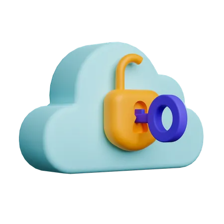 Cloud-Entsperrung  3D Icon