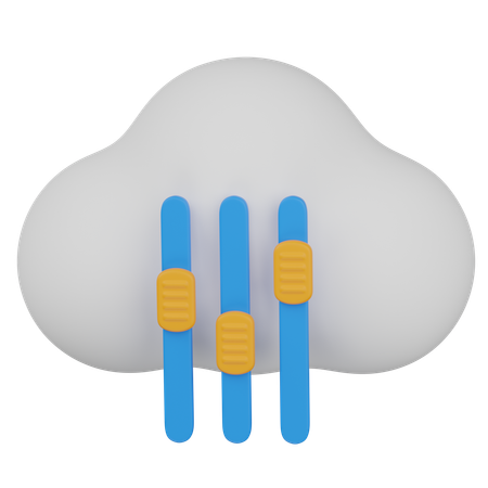 Cloud Equalizer  3D Icon