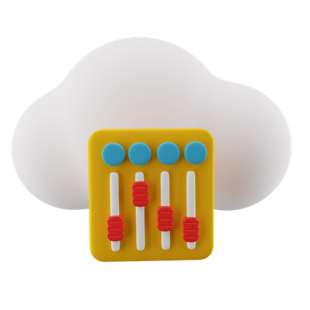 Cloud Equalizer  3D Icon