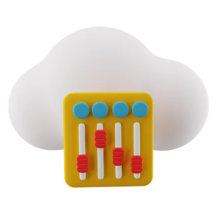 Cloud Equalizer  3D Icon