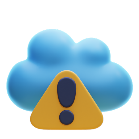Cloud Error  3D Icon