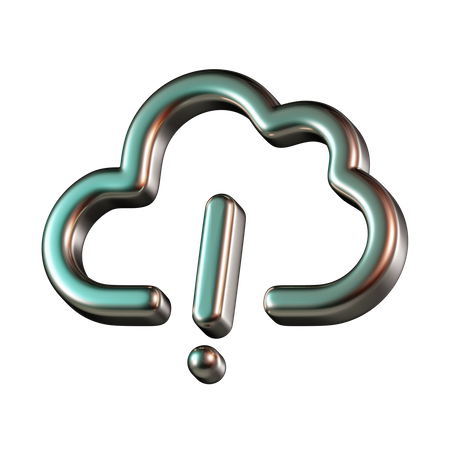 Cloud Error  3D Icon