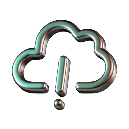 Cloud Error  3D Icon