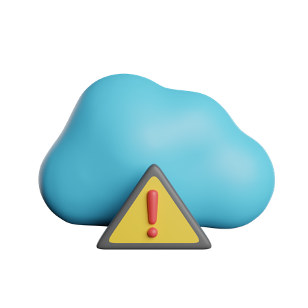 Cloud Error  3D Icon