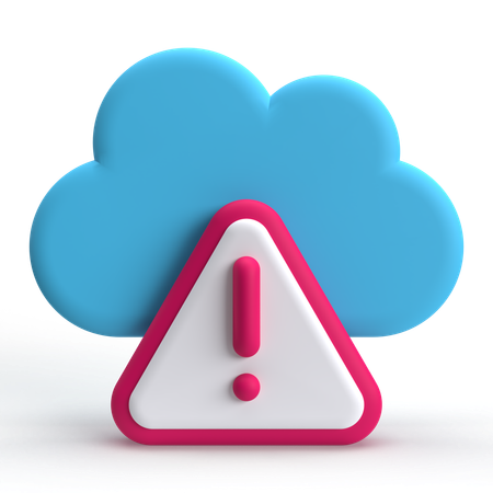 Cloud Error  3D Icon