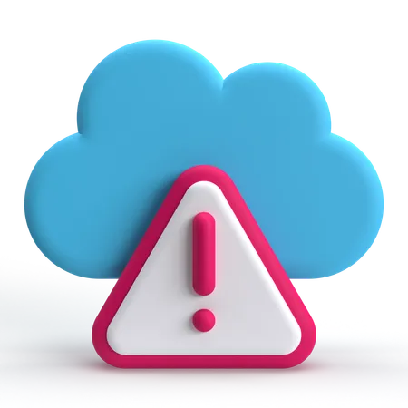 Cloud Error  3D Icon