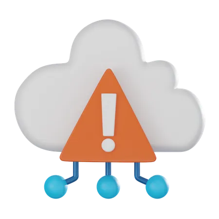 Cloud Error  3D Icon