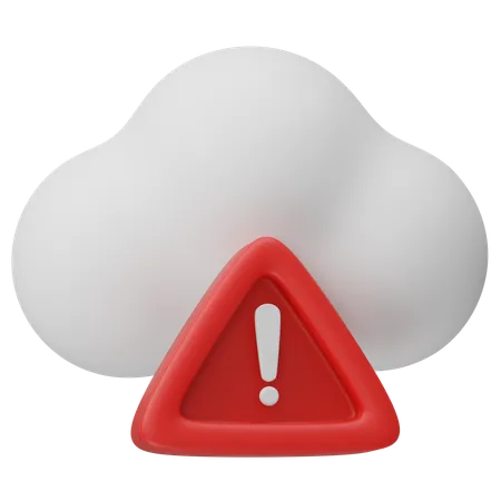 Cloud Error  3D Icon