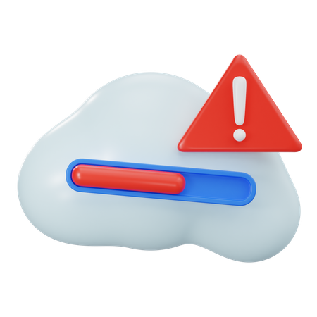 Cloud Error  3D Icon