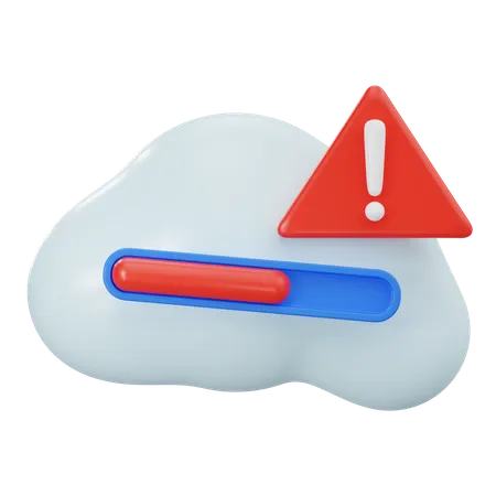 Cloud Error  3D Icon