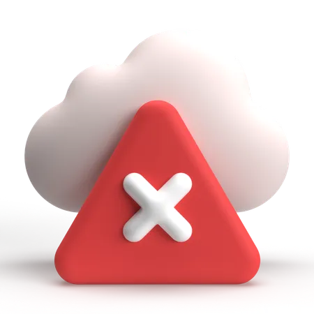 Cloud Error  3D Icon