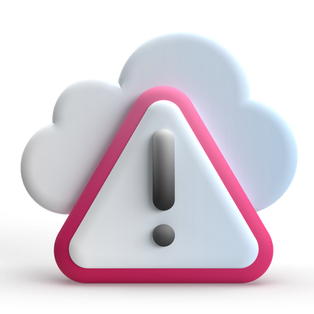 Cloud Error  3D Icon