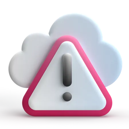 Cloud Error  3D Icon