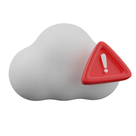 Cloud Error  3D Icon