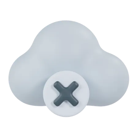 Cloud Error  3D Icon