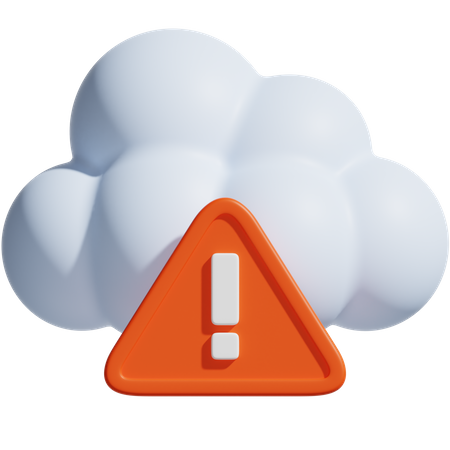 Cloud Error  3D Icon