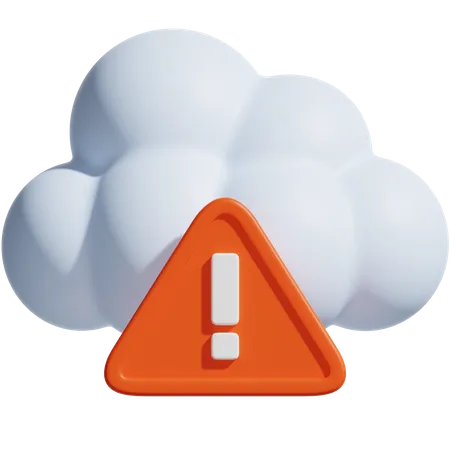 Cloud Error  3D Icon