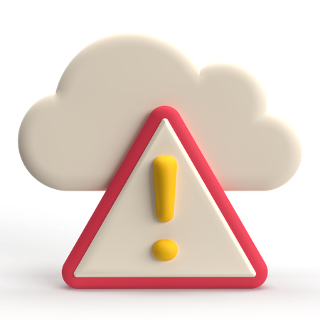 Cloud Error  3D Icon