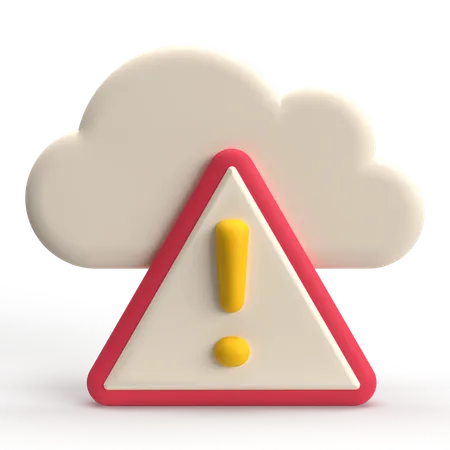 Cloud Error  3D Icon