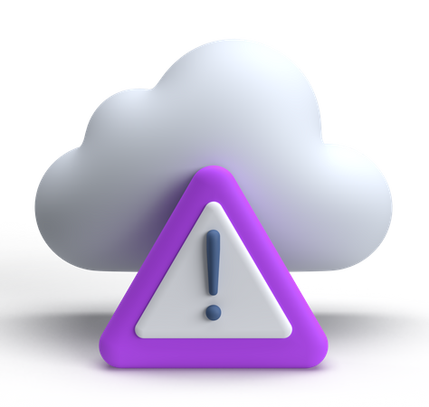 Cloud Error  3D Icon