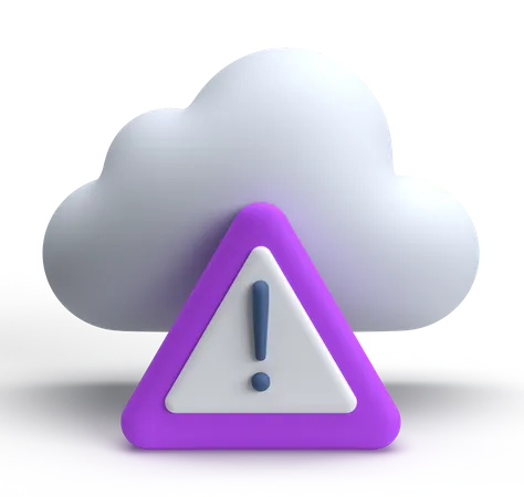 Cloud Error  3D Icon