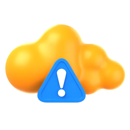 Cloud Error  3D Icon