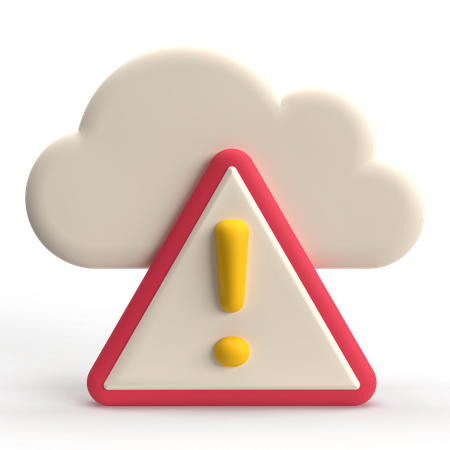Cloud Error  3D Icon
