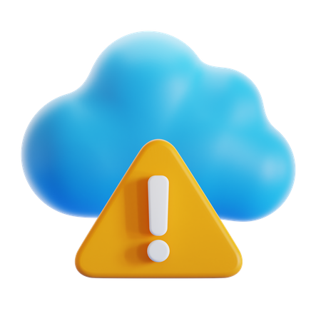 Cloud Error 3D Icon