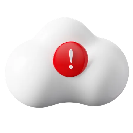 Cloud Error 3D Icon