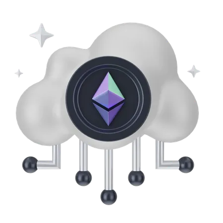 Cloud Eth  3D Icon
