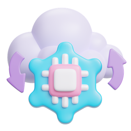 Cloud Exchange Data  3D Icon