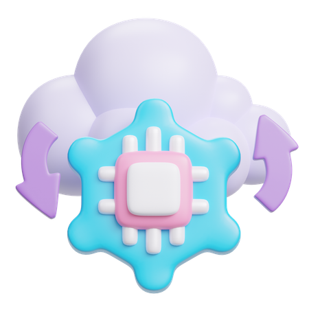 Cloud Exchange Data  3D Icon
