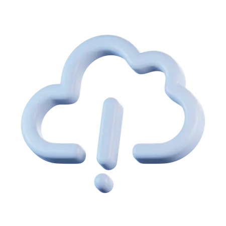 Cloud Exclamation  3D Icon