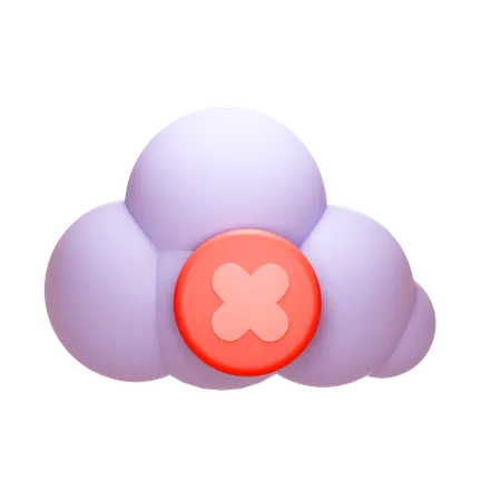 Cloud Failed  3D Icon