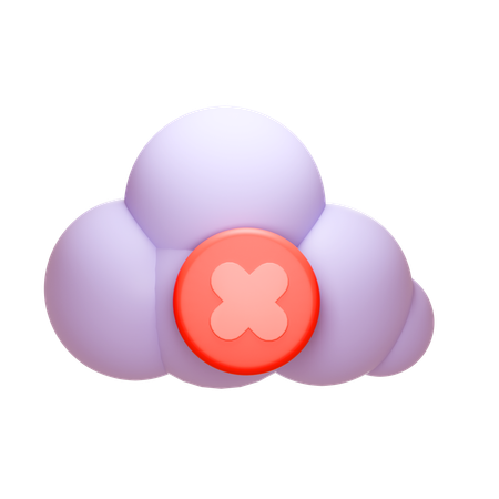 Cloud Failed  3D Icon