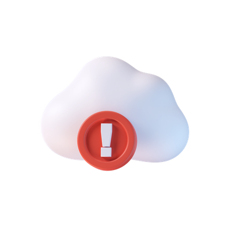 Cloud-Fehler  3D Icon