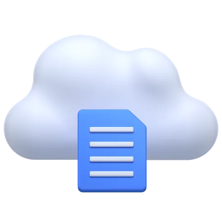 Cloud File  3D Icon