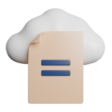 クラウドファイル  3D Icon