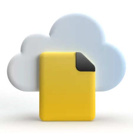 Cloud File  3D Icon