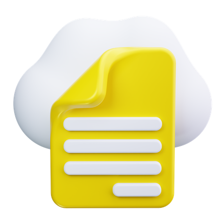 Cloud File  3D Icon