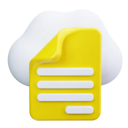 Cloud File  3D Icon