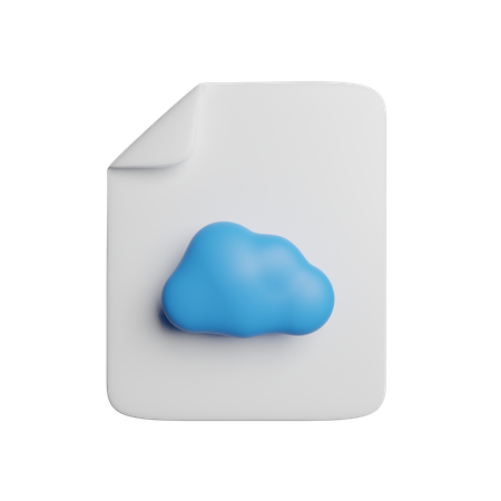 Cloud File  3D Icon