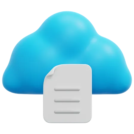 Cloud File  3D Icon