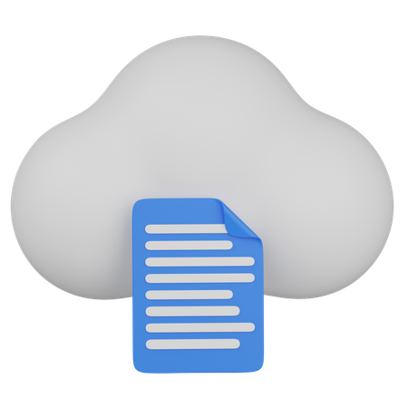 Cloud File  3D Icon