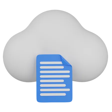 Cloud File  3D Icon