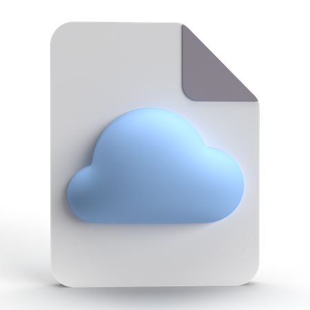 Cloud File  3D Icon