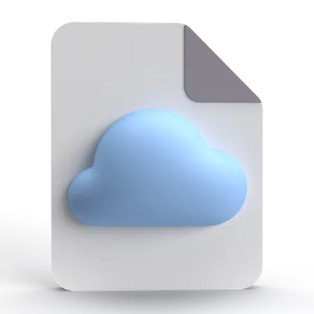 Cloud File  3D Icon