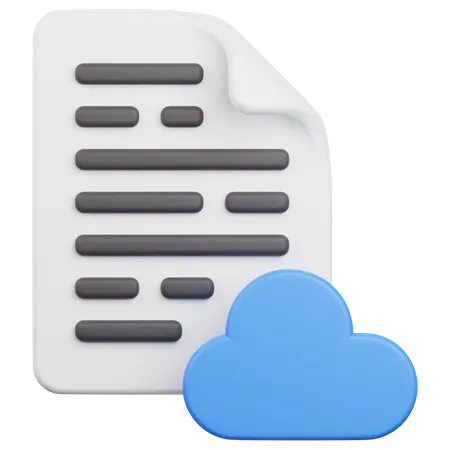 Cloud File  3D Icon