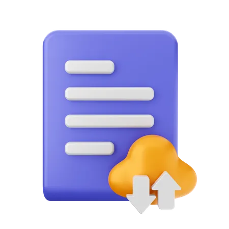 Cloud File  3D Icon